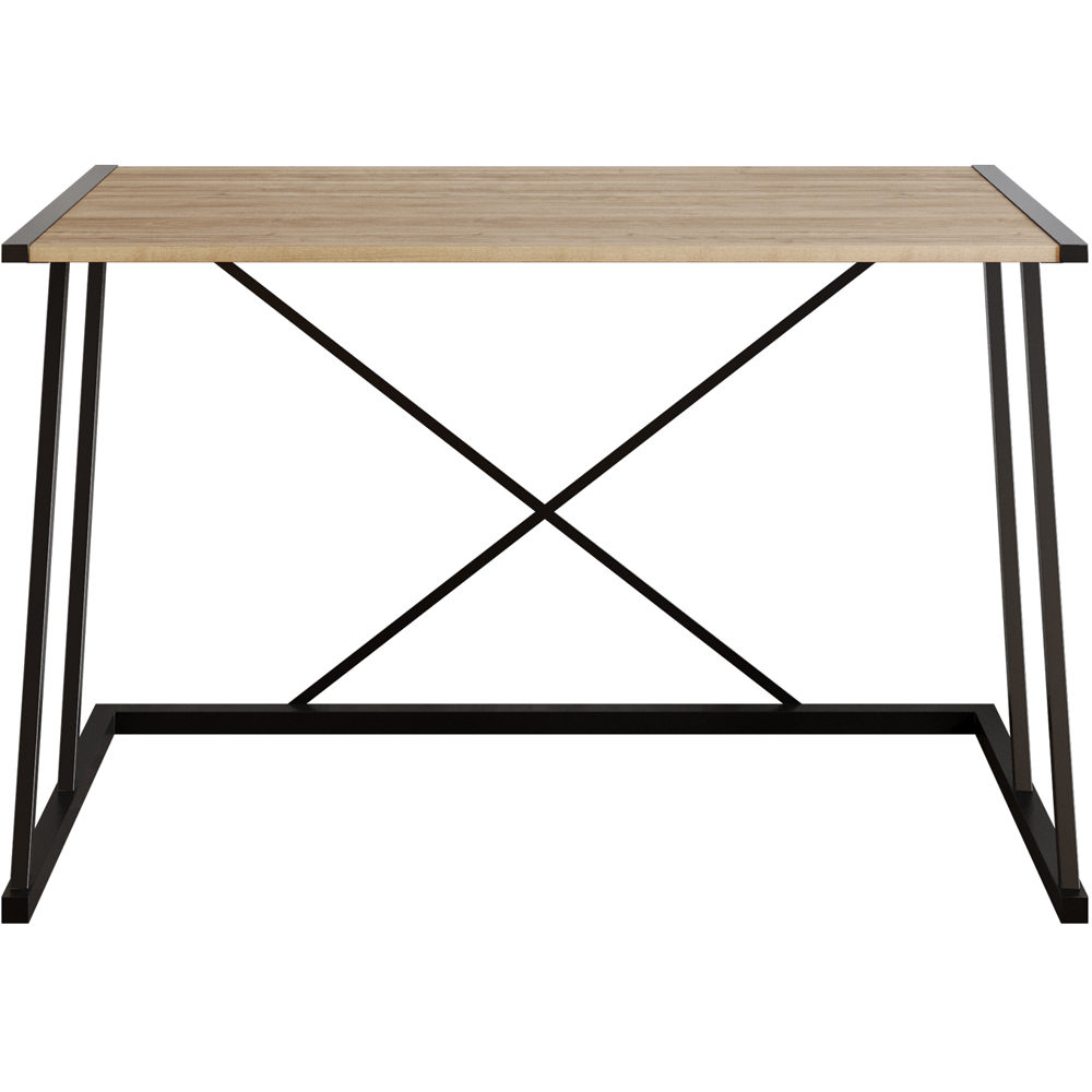 Decorotika Anemon Walnut and Black White Computer Desk Image 2