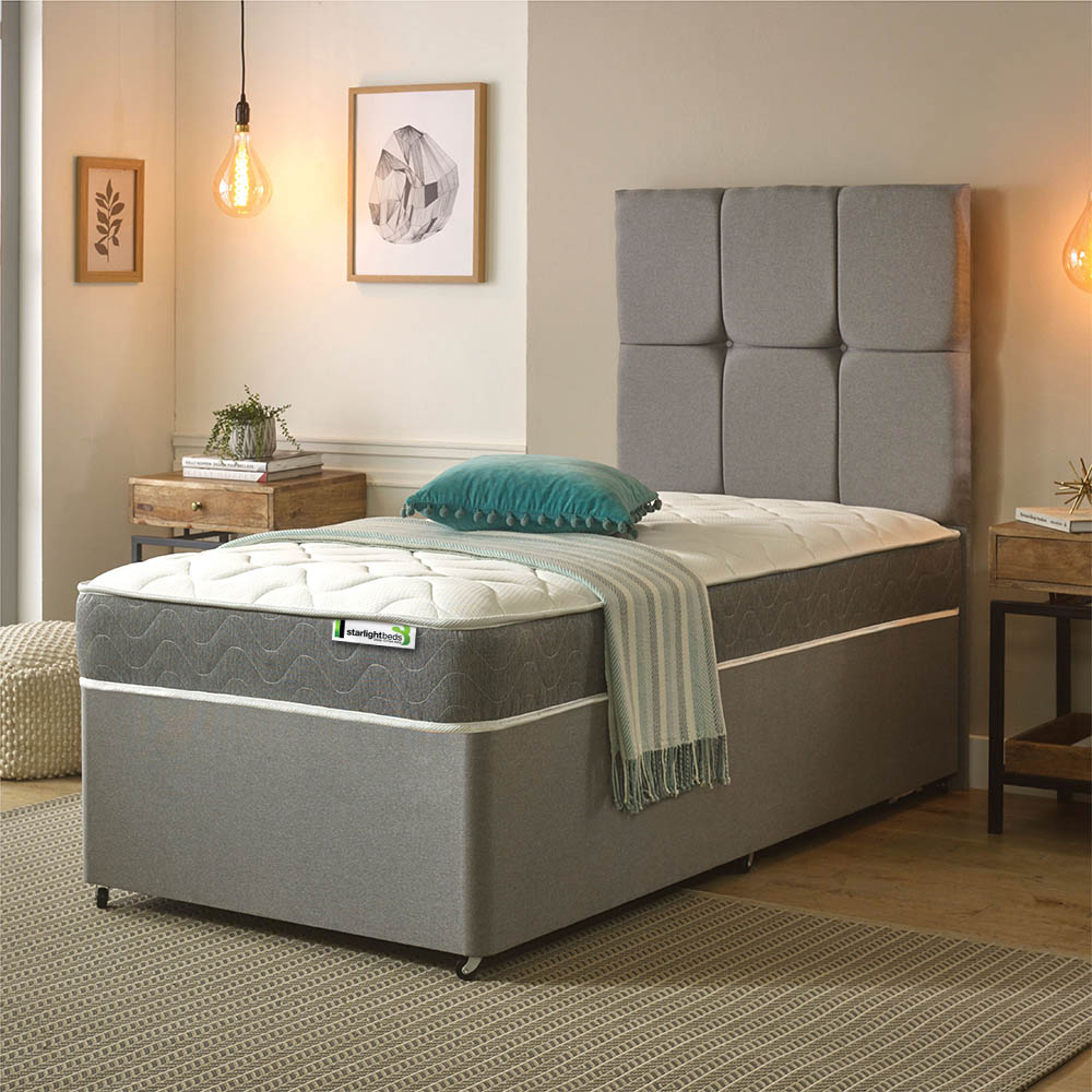 Starlight Beds Double Grey Hybrid Deep Memory Foam and Spring Mattress Image 2