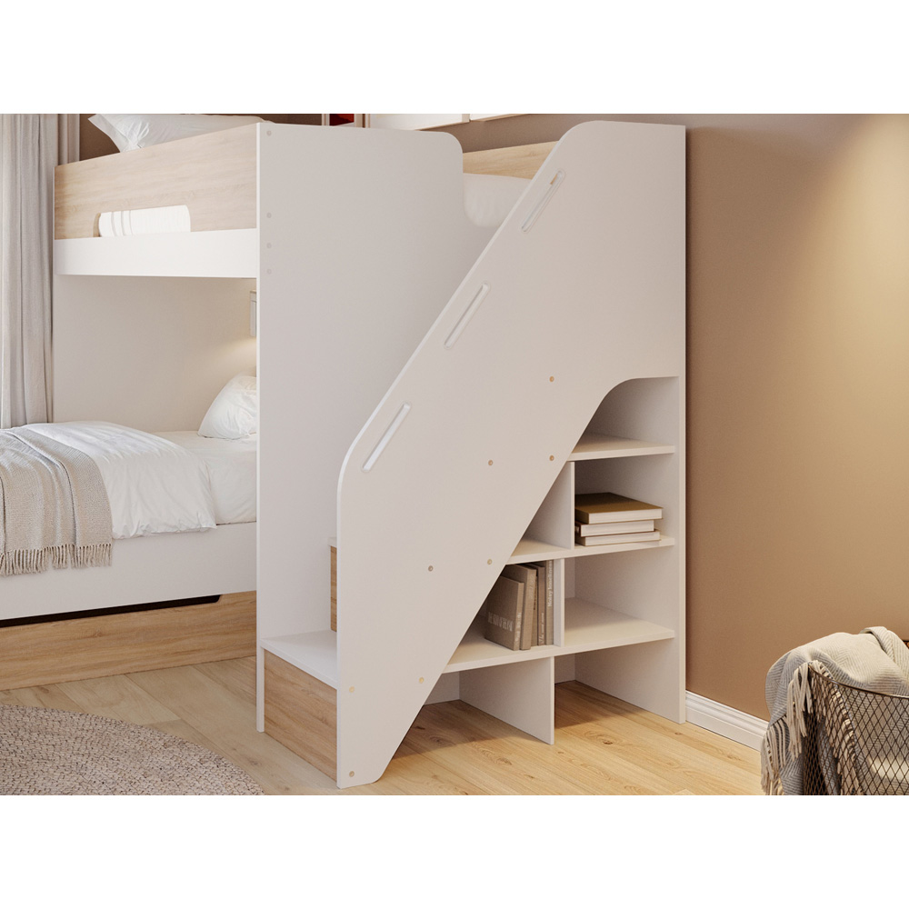Flair Greyson Oak Staircase Triple Bunk Bed with Storage Image 5