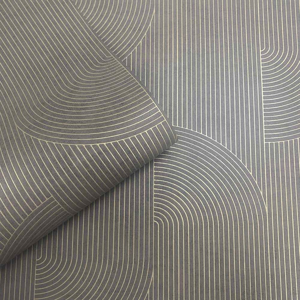 Muriva Ellipse Geo Charcoal Wallpaper Image 2