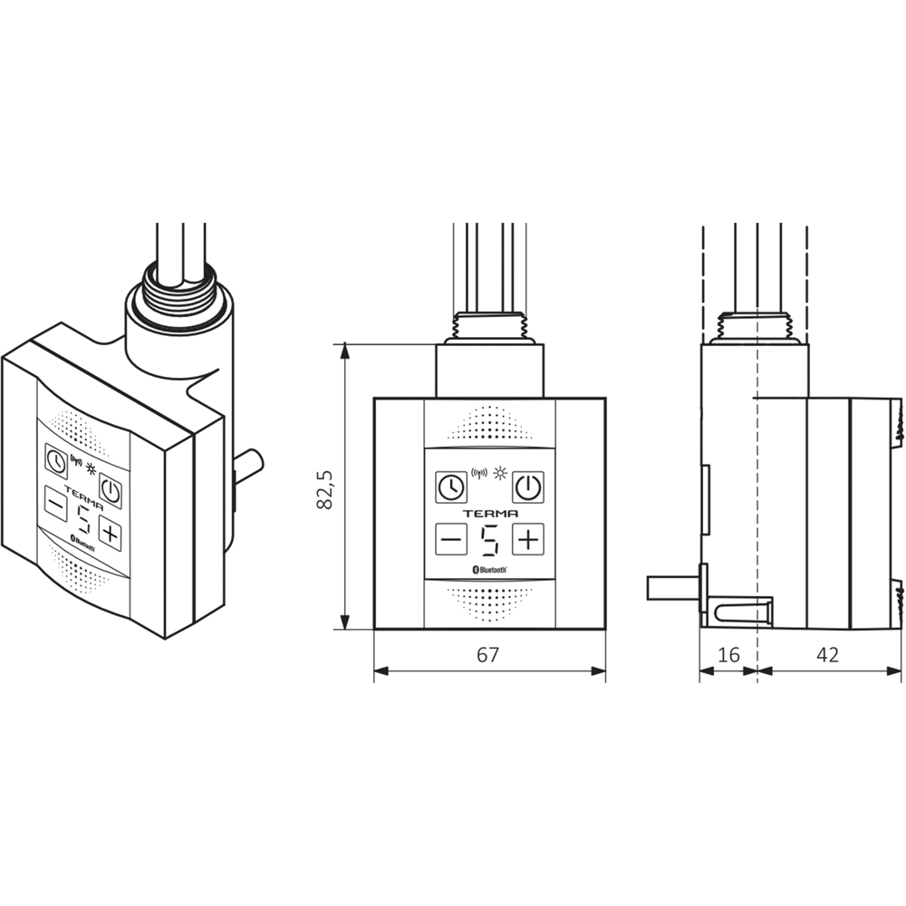 Terma KTX-4 Blue Black Heating Element Controller Image 8