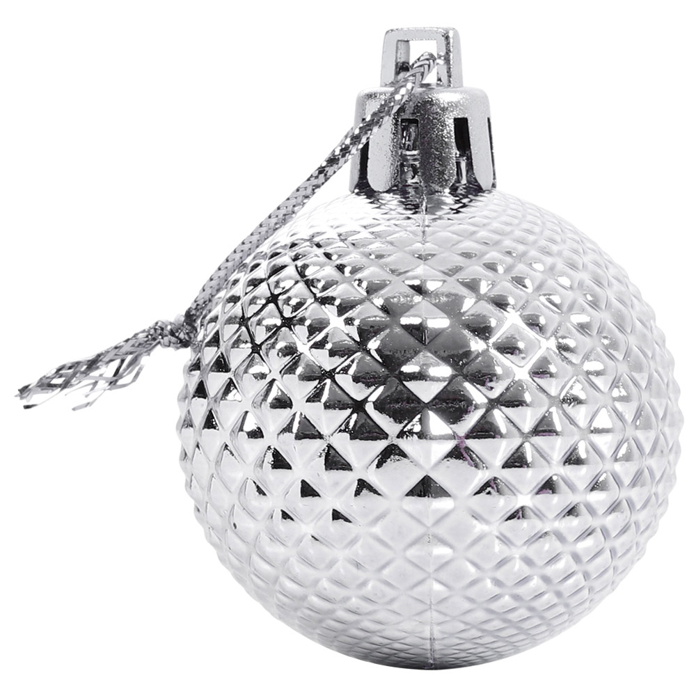 Living and Home Silver Bauble 36 Pack Image 3