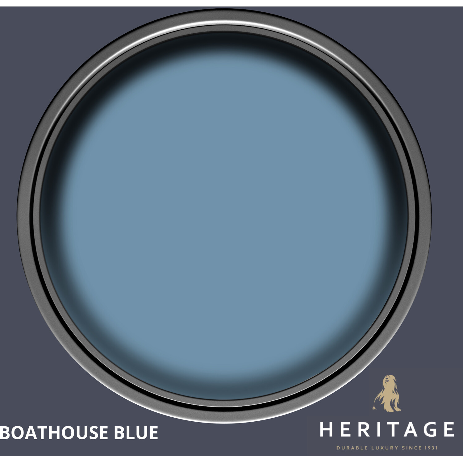 Dulux Heritage Walls and Ceilings Boathouse Blue Velvet Matt Emulsion Paint Tester Image 3