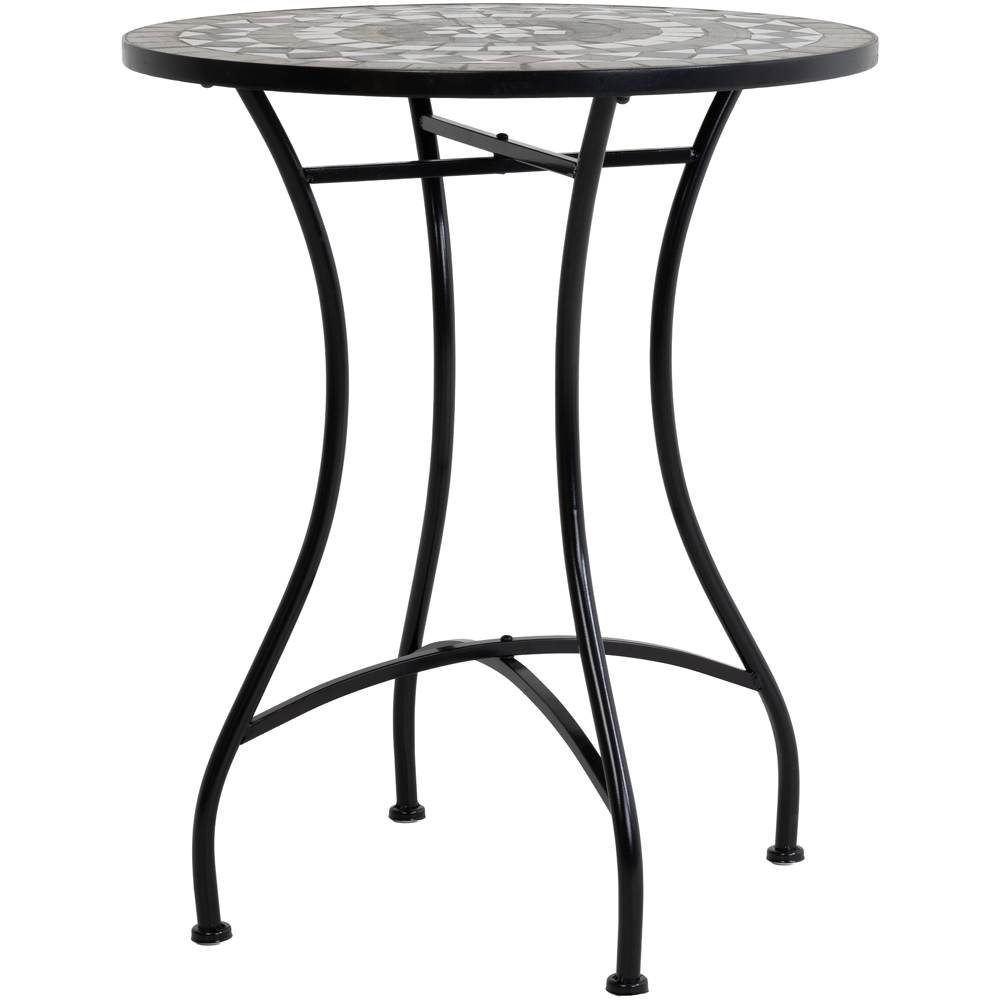 Charles Bentley 2 Seater Bistro Set Mosaic Black and Grey Image 5