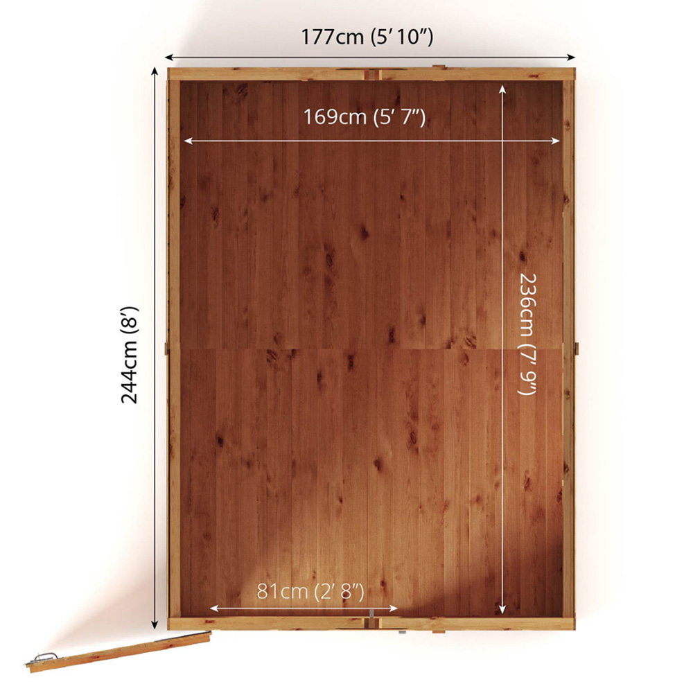 Mercia Woodsman 8 x 6ft Shiplap Glass Apex Shed Image 8