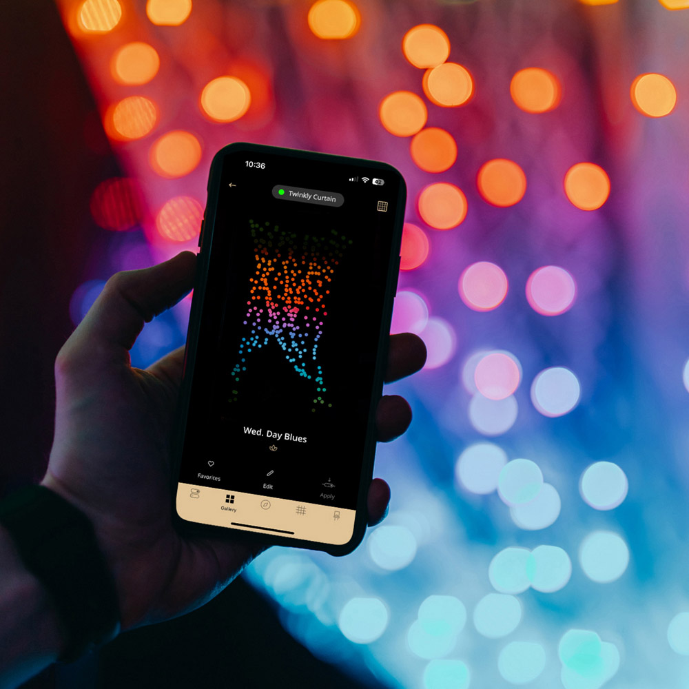 Twinkly 210 RGBW LED Smart Curtain Light 1.5m Image 3