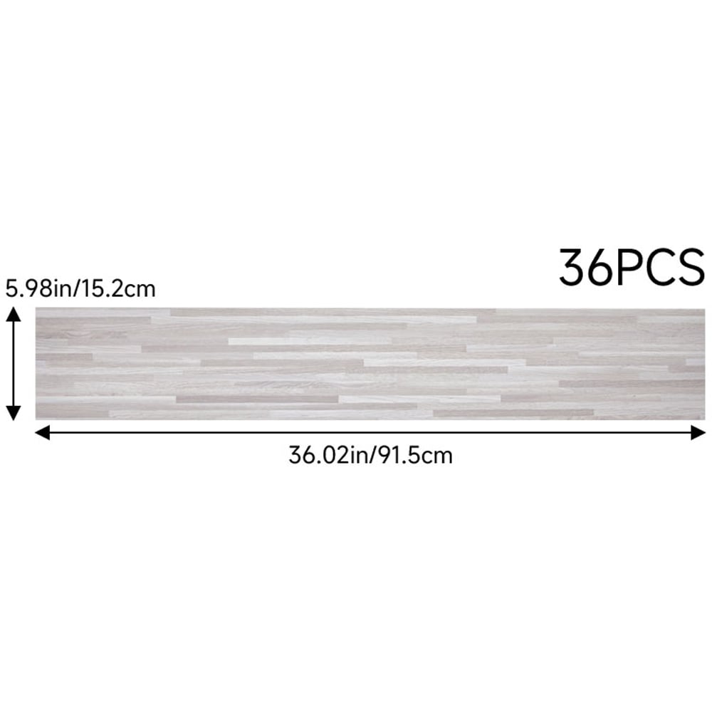 Living and Home Greyish Beige Rectangle PVC Flooring Self Adhesive 36 Pack Image 8