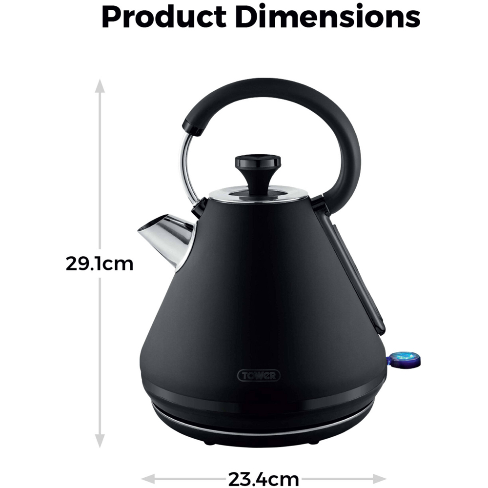 Tower Sera T10079BLK Black 1.7L Pyramid Kettle Image 9