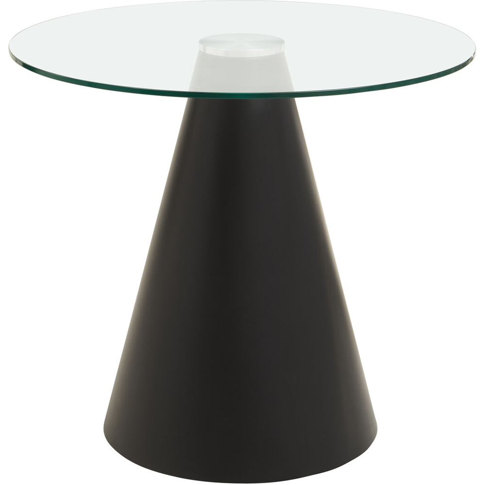 Premier Housewares Azalea 4 Seater Round Clear Glass Top Dining Table Image 2