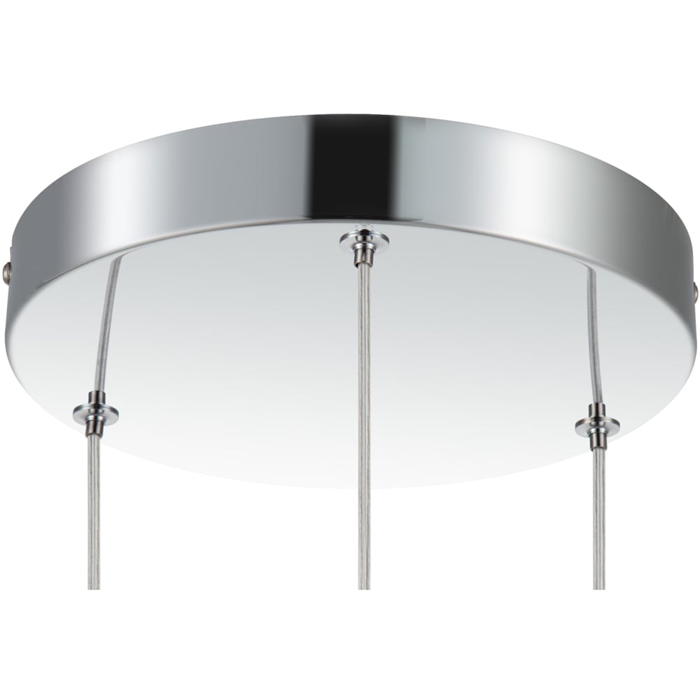 Cosylyte Nyah 3 Light Chrome Spiral Cluster LED Pendant Light Image 6