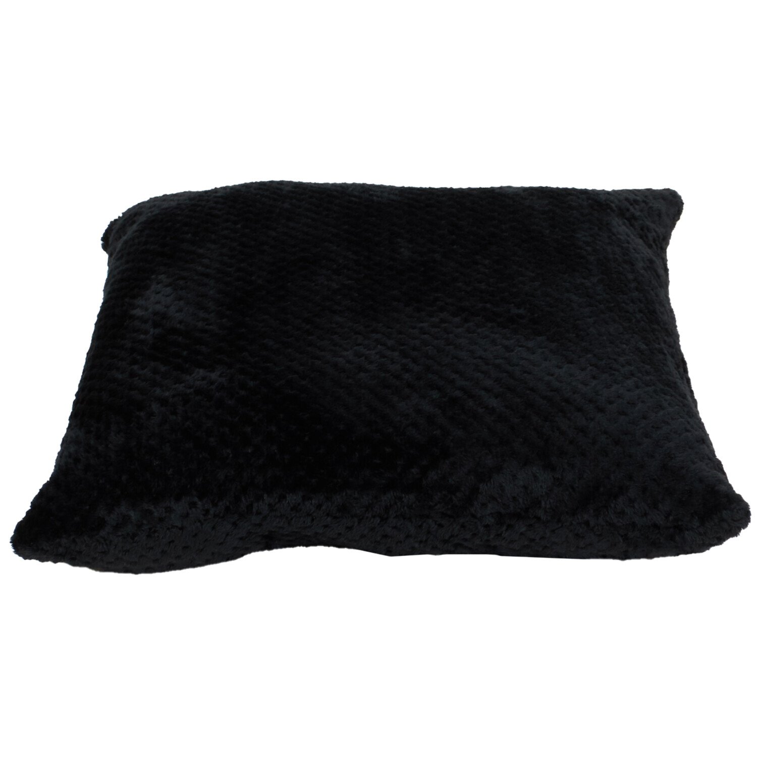 Jumbo Fleece Cushion - Black Image 3