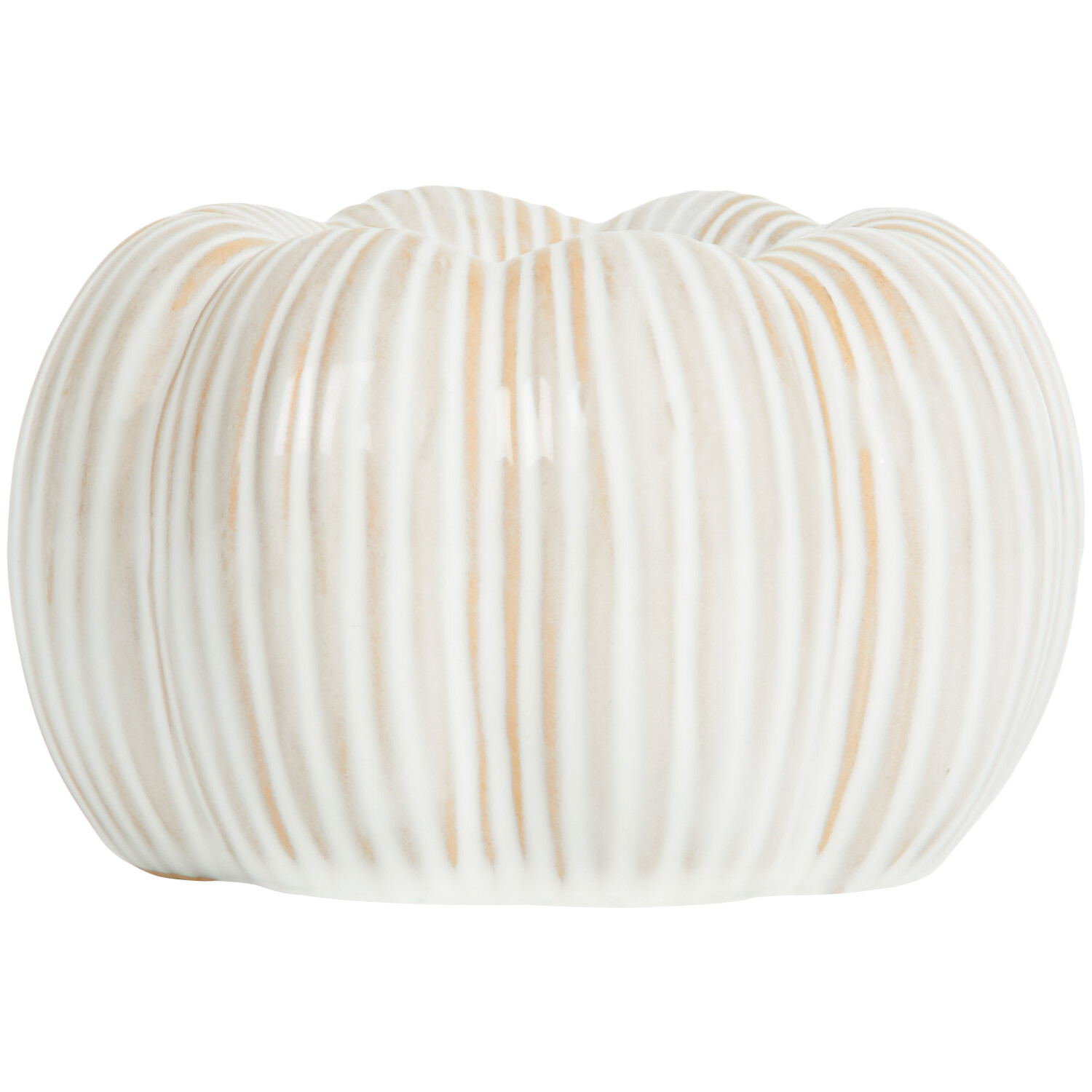 Assorted Pumpkin Tealight Holder Orange and White Image 2