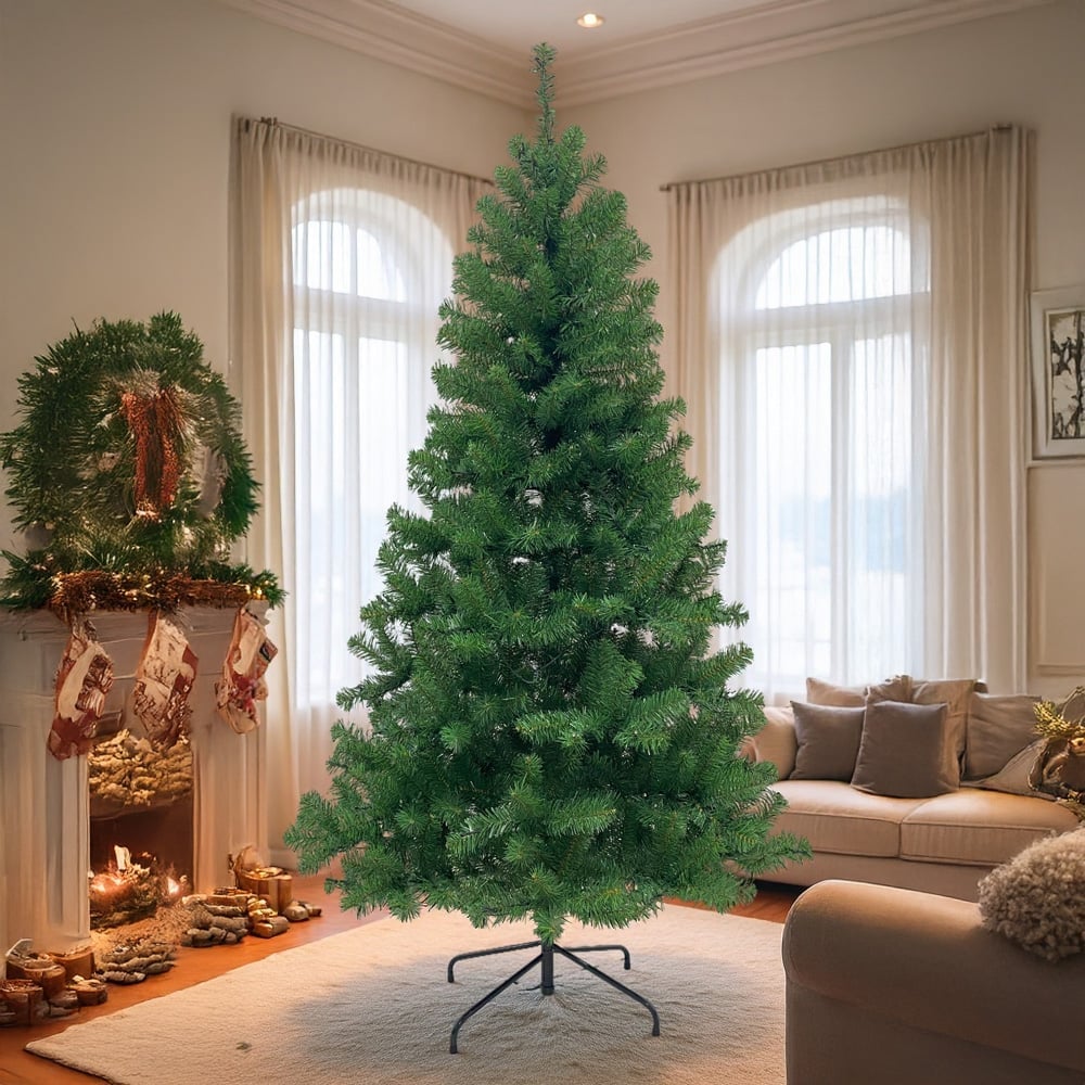 Festive Christmas Green Fir Artificial Christmas Tree 6ft Image 4