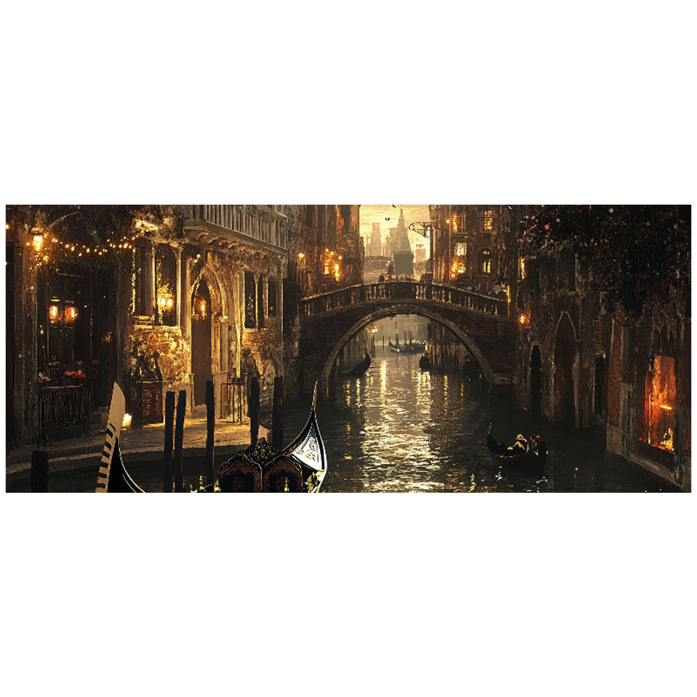 Warren Reed Designer Romantic Venice Scenes Glass Bathroom Splashback 25 x 60cm Image 2