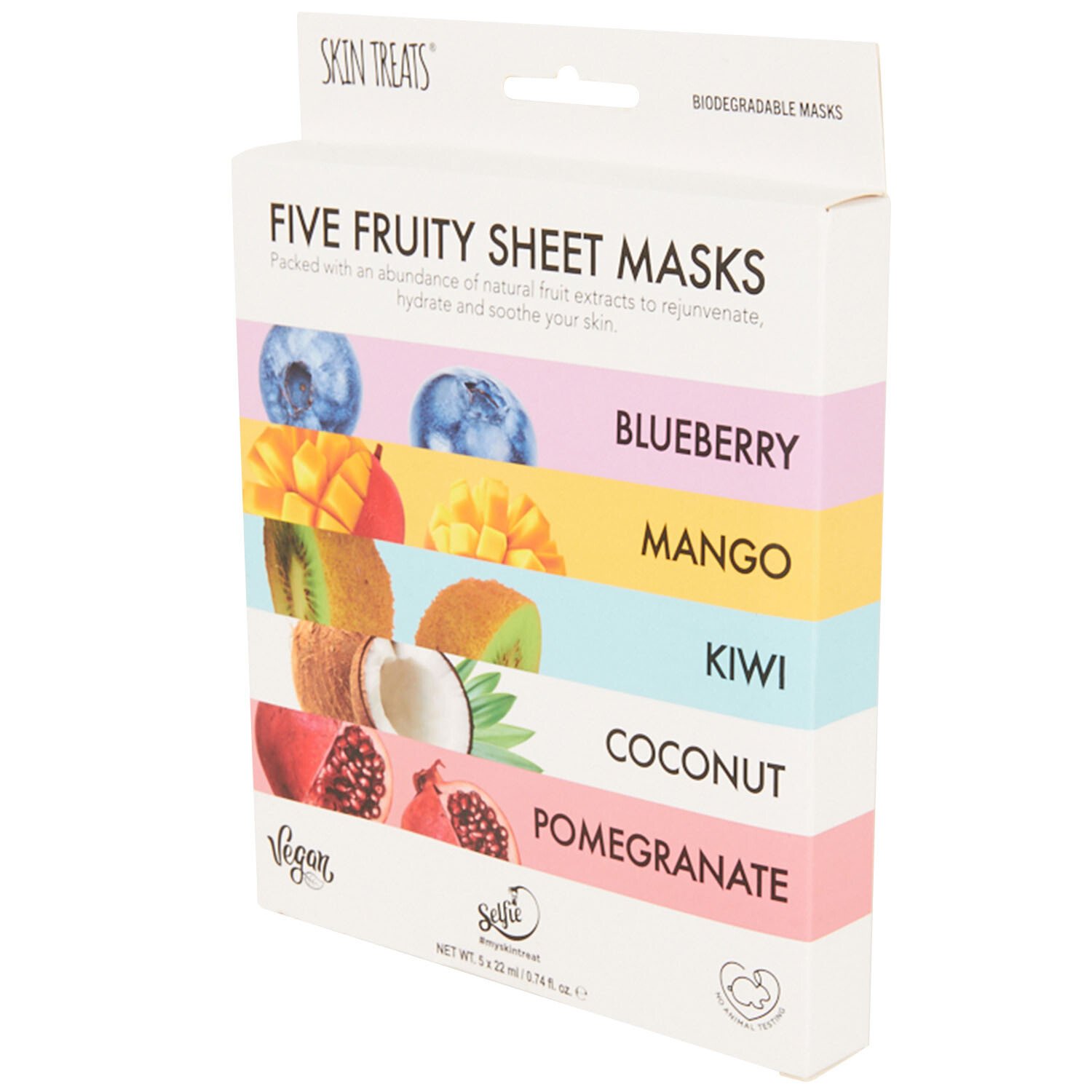 Pack of 5 Fruity Sheet Masks Image 2