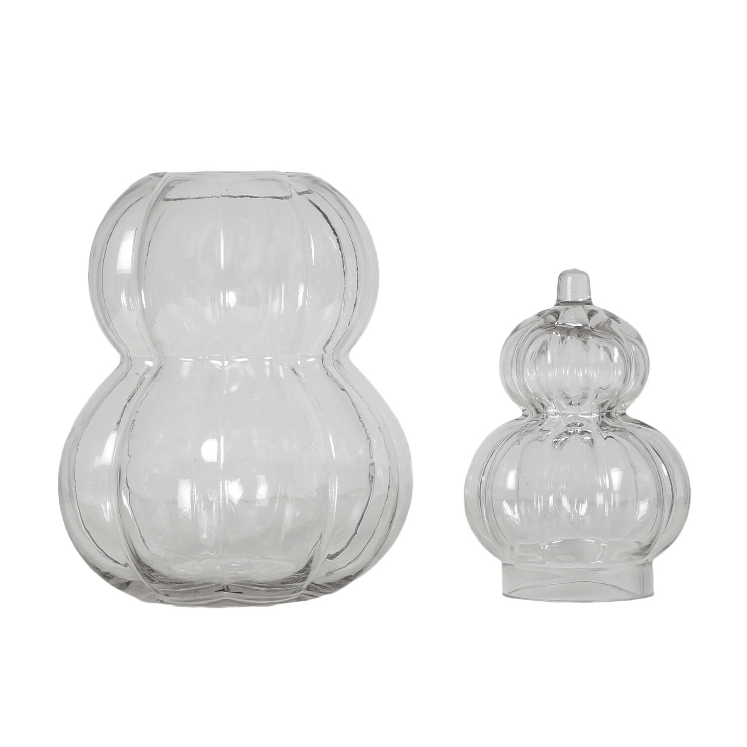 Pumpkin Stack Jar  - Clear Image 2