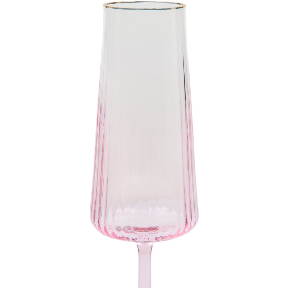 Ombre Champagne Glass Pink Image 3