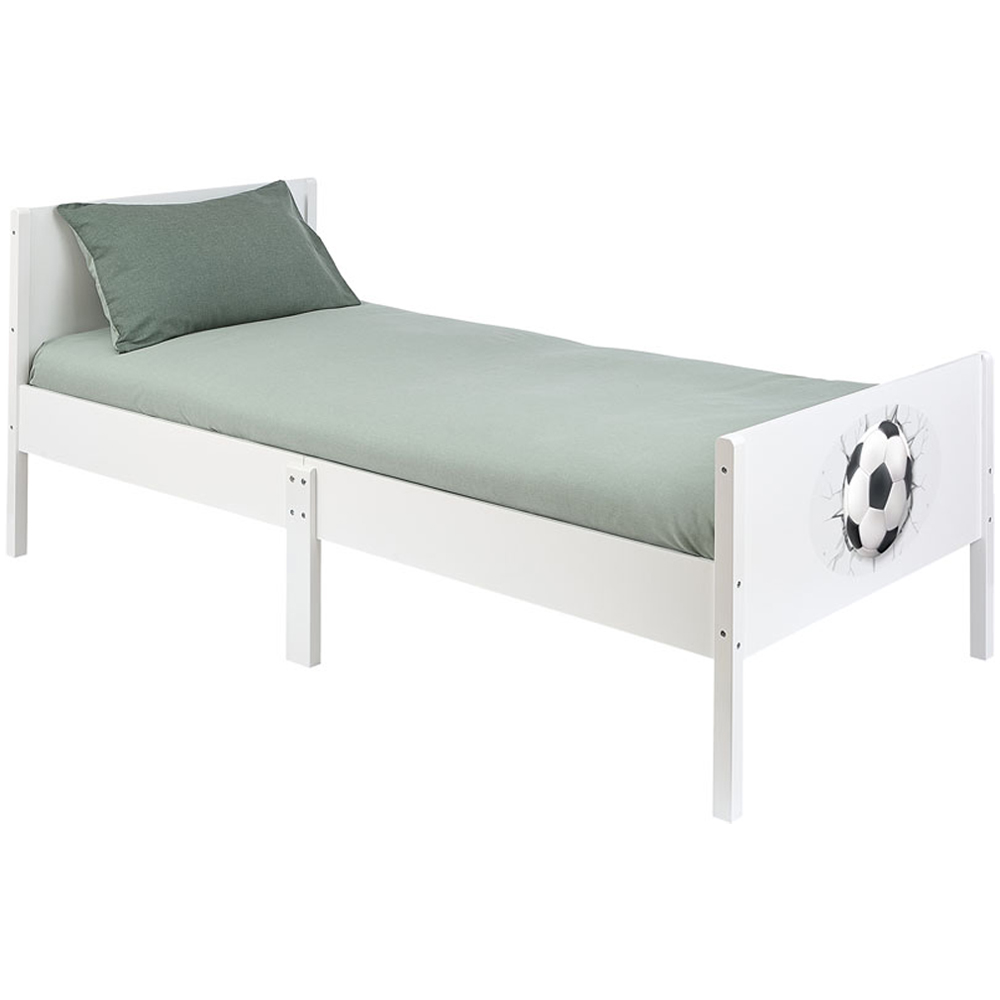 Liberty House Toys Single White Football Kids Bed Image 2