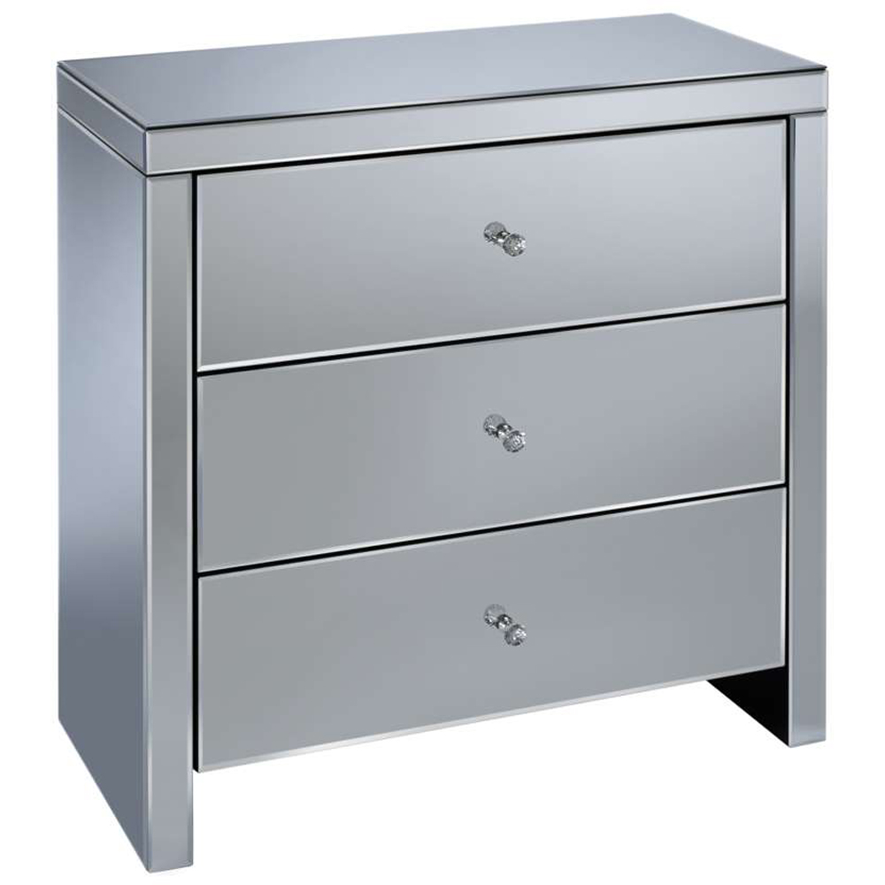 Birlea Seville 3 Drawer Mirrored Chest of Drawers Image 2