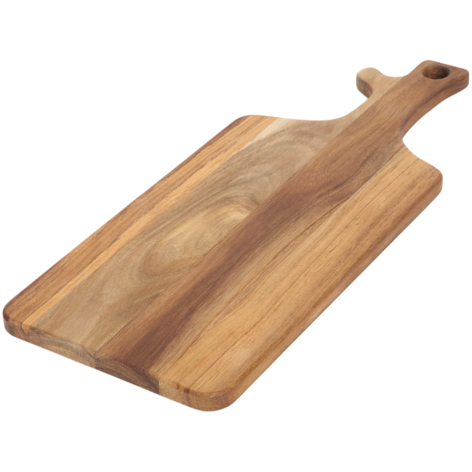 Large Handled Acacia Wood Chopping Board Natural Image 2