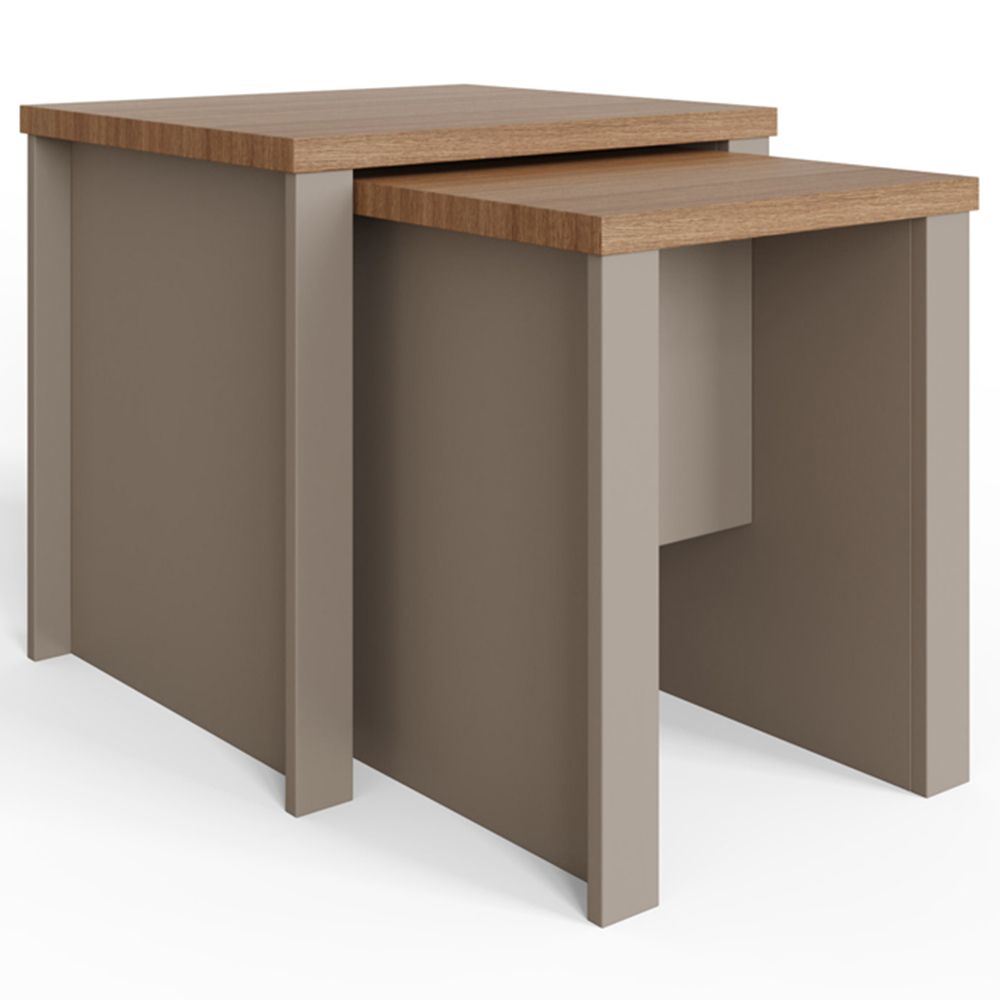 GFW Lancaster Grey Nest of Tables Set of 2 Image 2