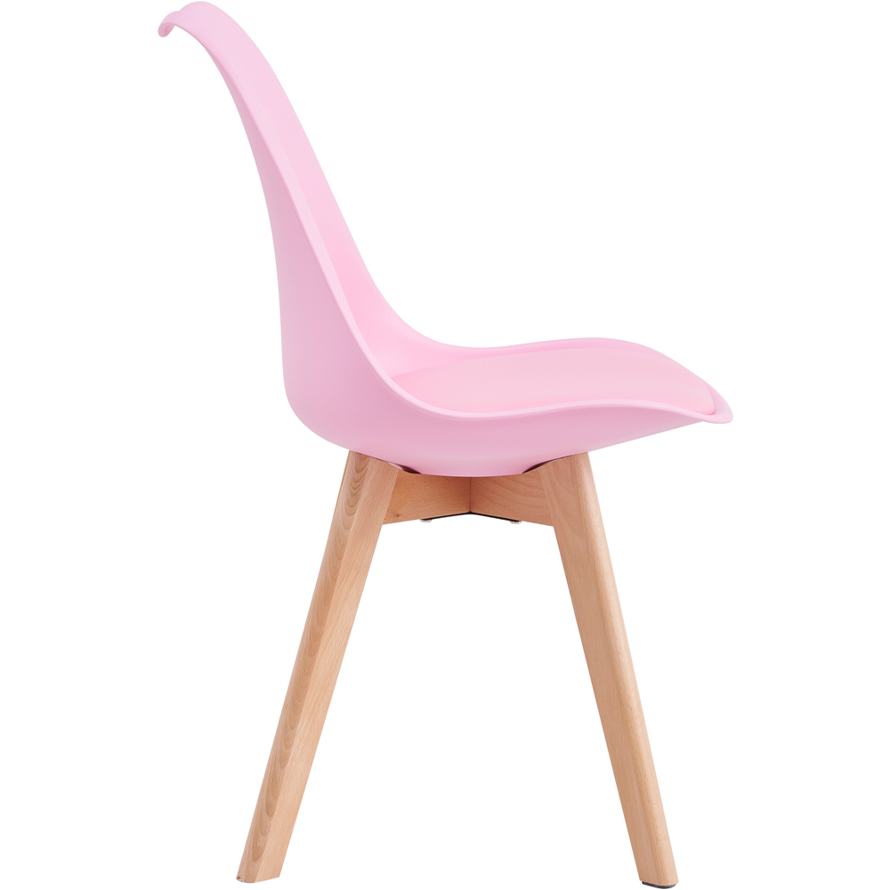 Eva Set of 2 Pink Padded Dining Chairs Image 5