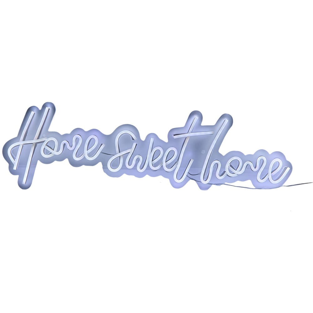 Neon Home Sweet Home Sign - White Image 2