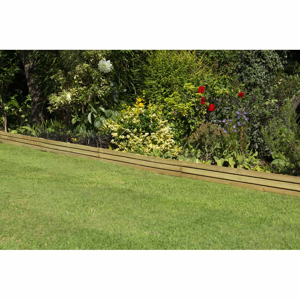Forest Garden 5 Pack 120cm Slatted Edging Image 6