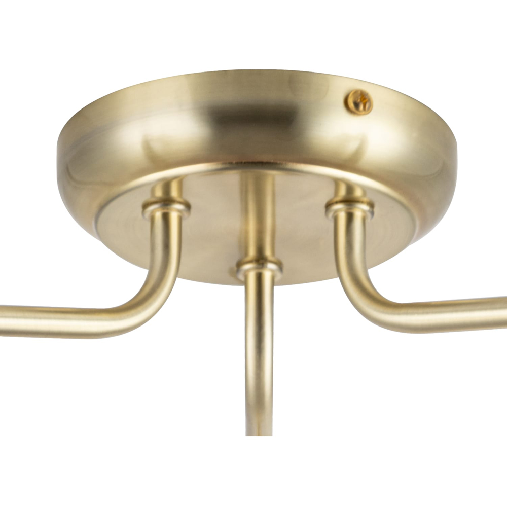 Cosylyte Fraser 3 Light Brushed Brass Metal Flush Ceiling Light Image 5