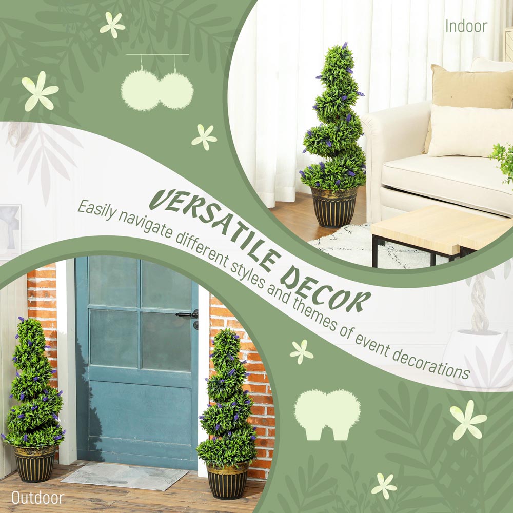 Portland Lavender Decorative Artificial Plant in Pot 90cm 2 Pack Image 8