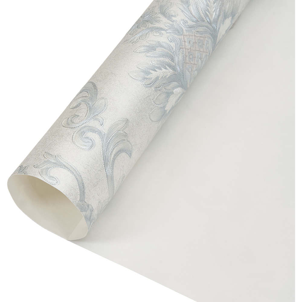 Living and Home Floral Pattern 3D Embossed Matte White Non-Pasted Non-Woven Wallpaper Image 4