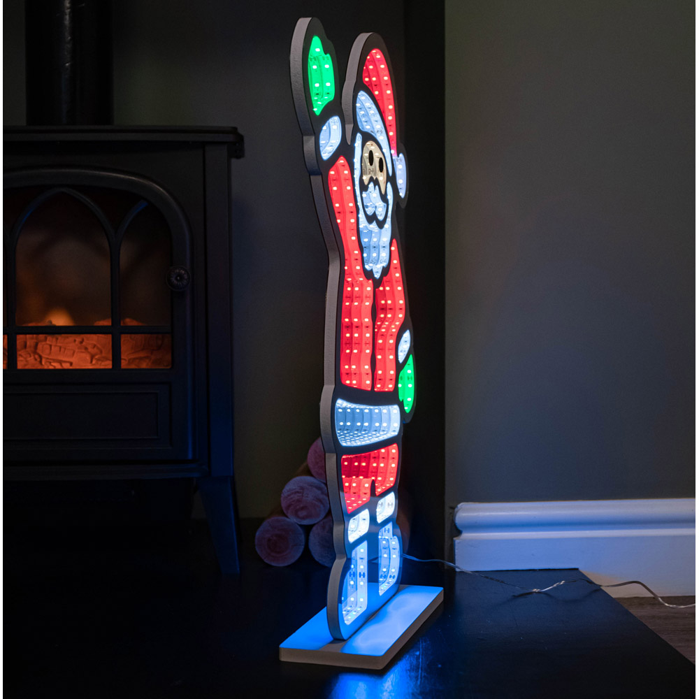 Samuel Alexander Light Up Waving Santa Infinity Christmas Decoration Image 3