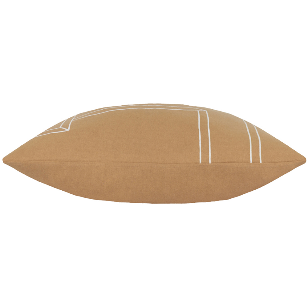 Hoem Marzena Toffee Geometric Cushion Image 4