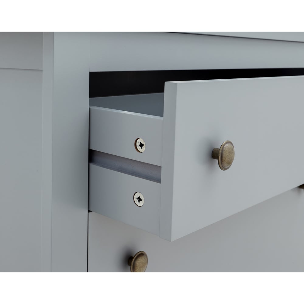 GFW Deluxe 2 Tier Grey Shoe Cabinet Image 8