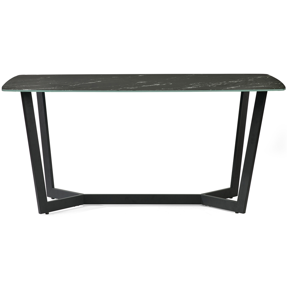 Julian Bowen Olympus Luxe and Marble Effect 6 Seater Dining Set Black and Blue Image 3