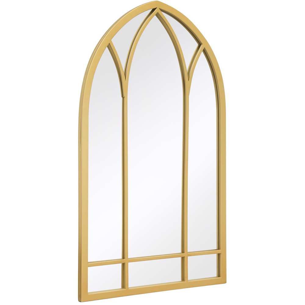 MirrorOutlet The Arcus Gold Framed Arched Garden Wall Mirror 83 x 48cm Image 3
