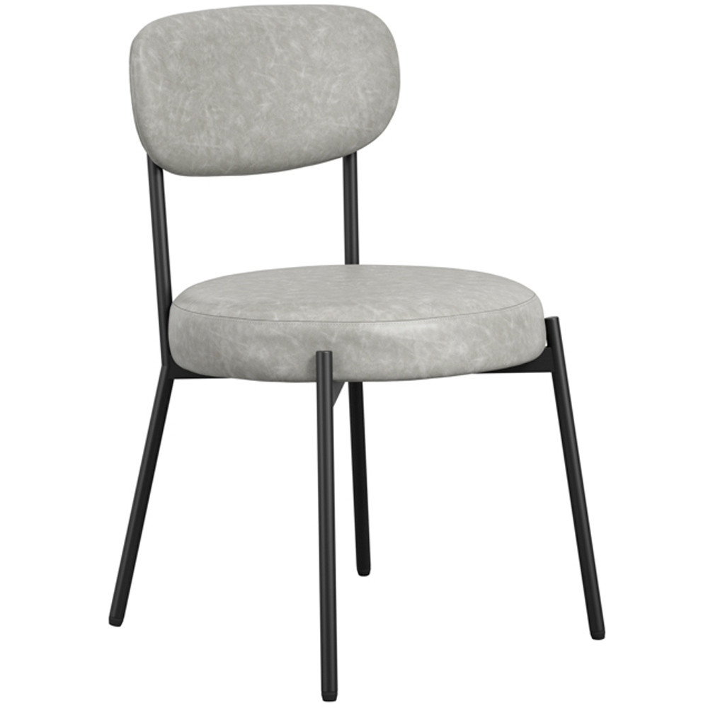 Smith Set of 2 Graphite Dining Chair Image 2
