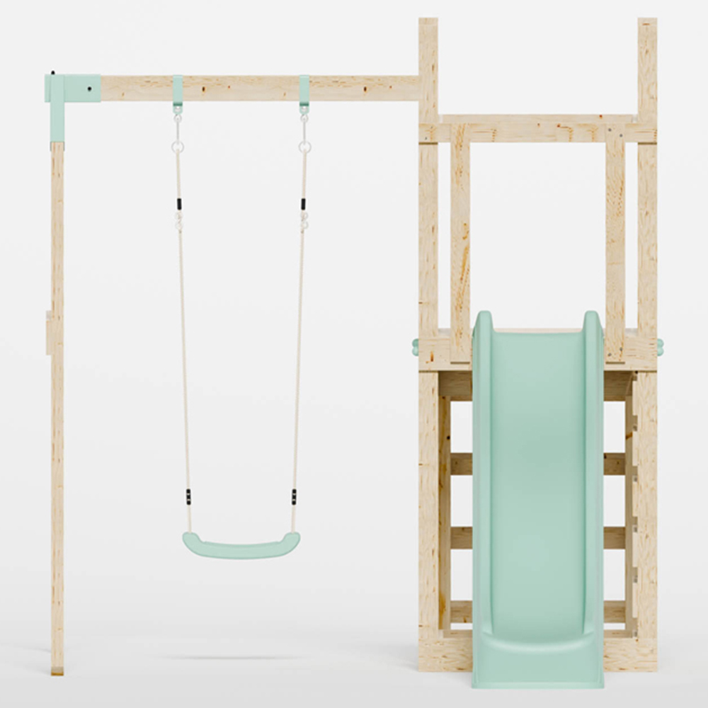 Mercia Mountain Climbing Frame Play Tower with Slide and Swing Image 3