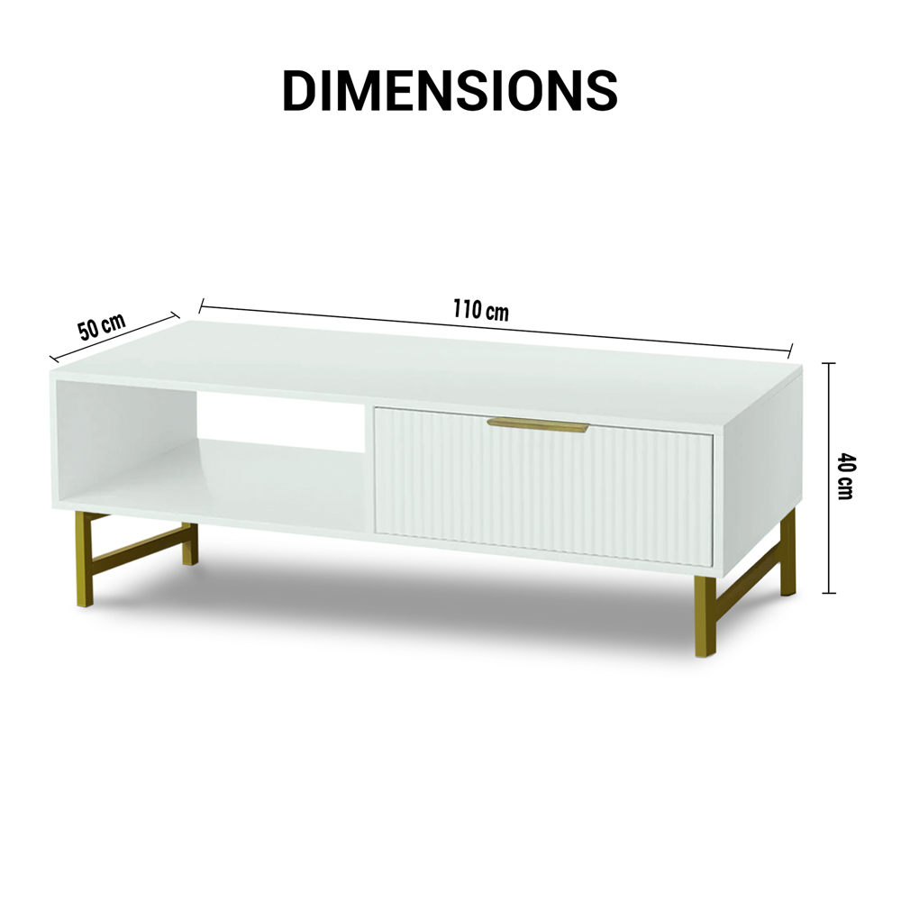 Kosy Koala White and Gold Coffee Table Image 5