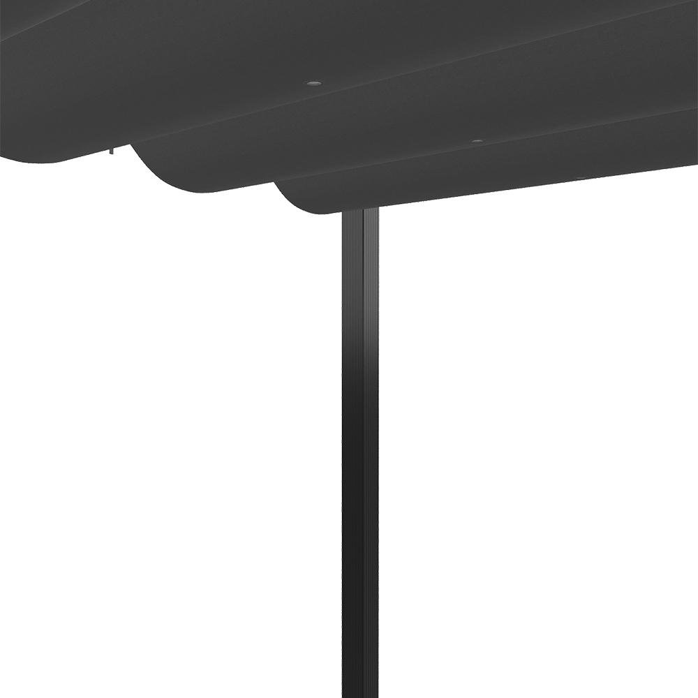 Living and Home 4 x 3m Light Grey Aluminium Pergola with Retractable Roof Image 5