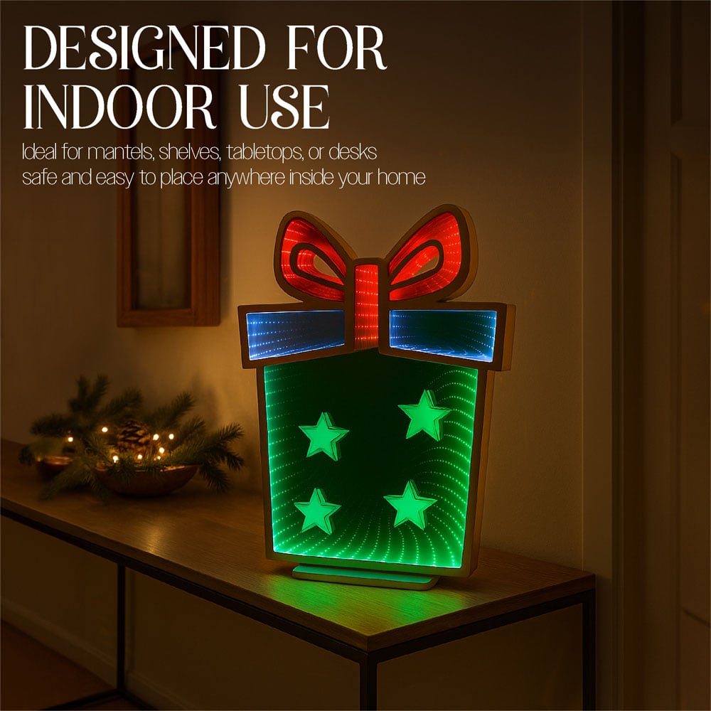 Xmas Haus 168 Super Bright LED Gift Box Infinity Light 42 x 56cm Image 5