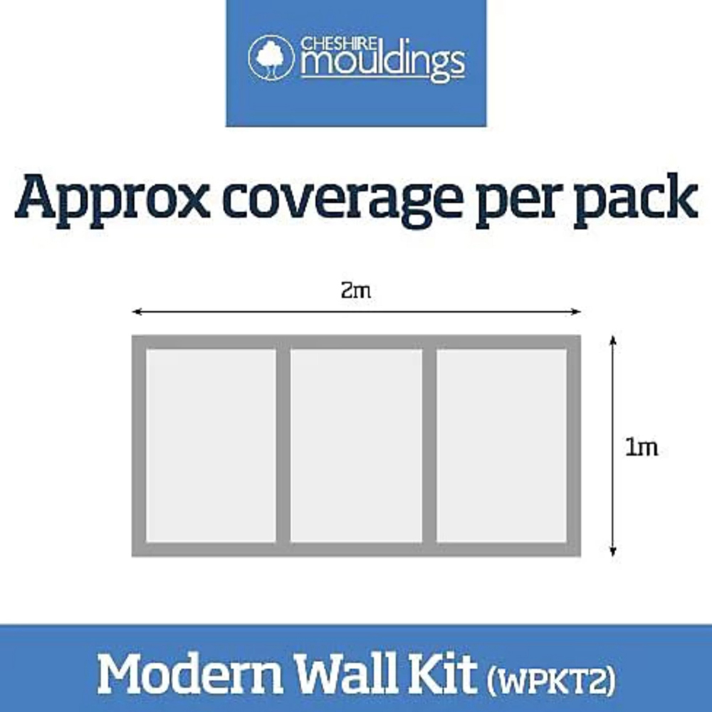 Cheshire Mouldings 7 Strip MDF Modern Wall Panel Kit 2000 x 63mm 5 Pack Image 4