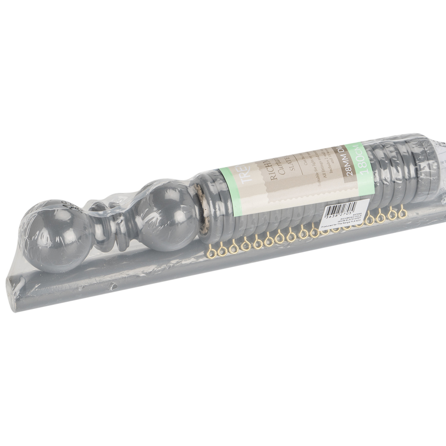Richmond 240cm Slate Grey Curtain Pole Image 2