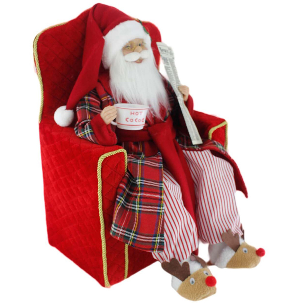 Pyjama Santa in Armchair - Red Image 2