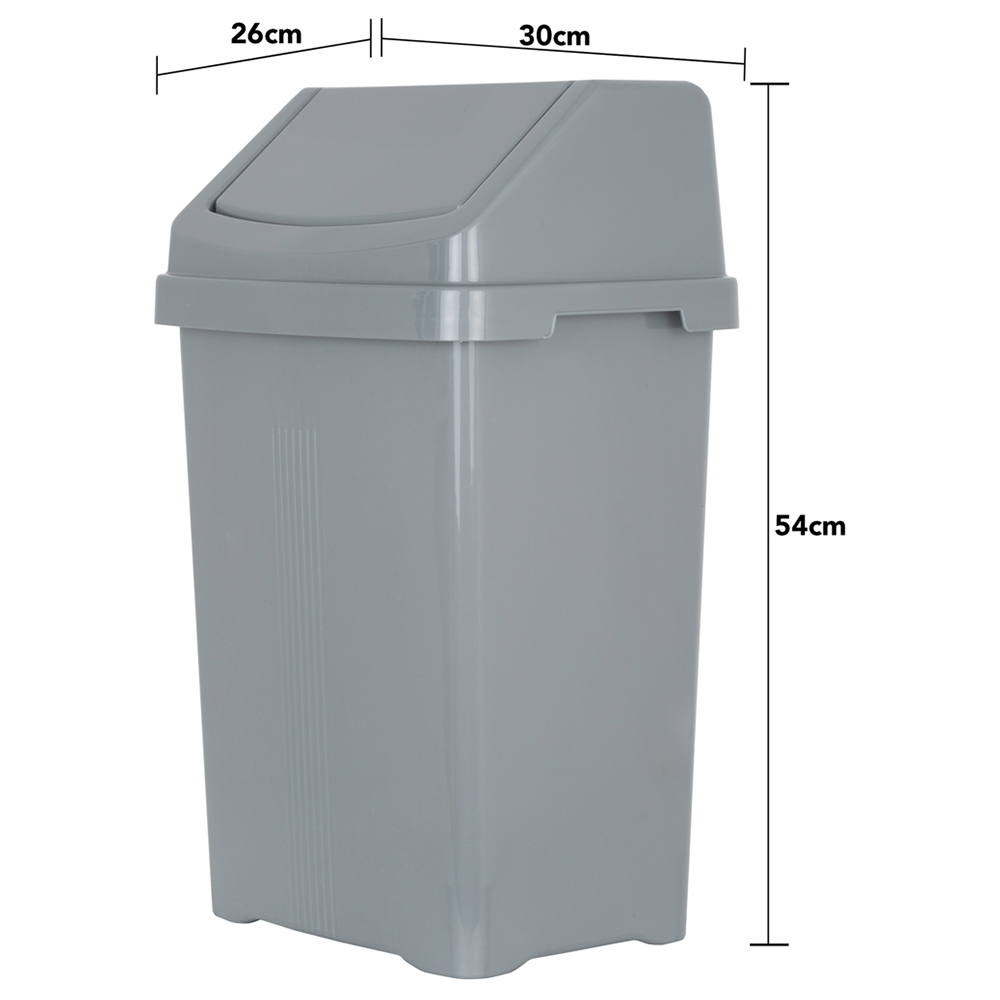 Wham Casa 25L Swing Bin Silver Image 4