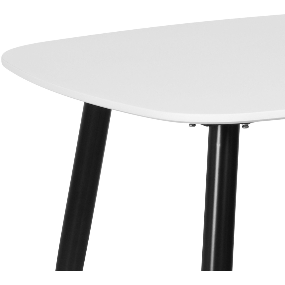Core Products Aspen Bali 4 Seater Plastic Square Dining Set White Image 4