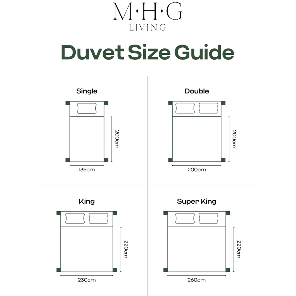 MHG Living Double White Spring Summer Hollowfibre Duvet 4.5 Tog Image 9