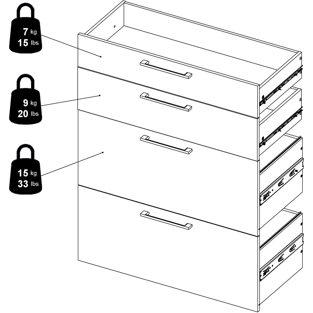 Florence 4 Drawer Oak Office Storage Image 6