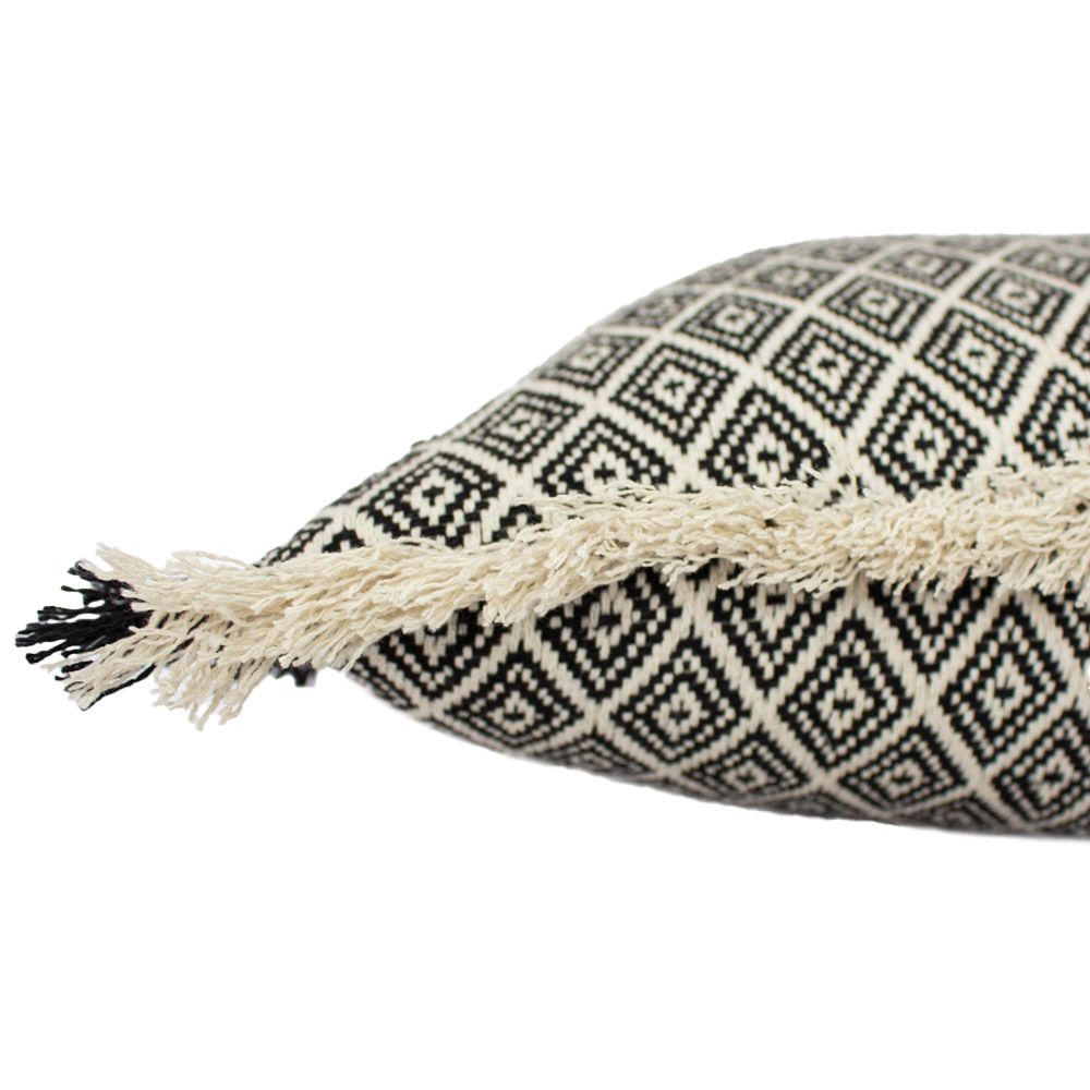 Paoletti Tangier Monochrome Woven Cushion Image 2