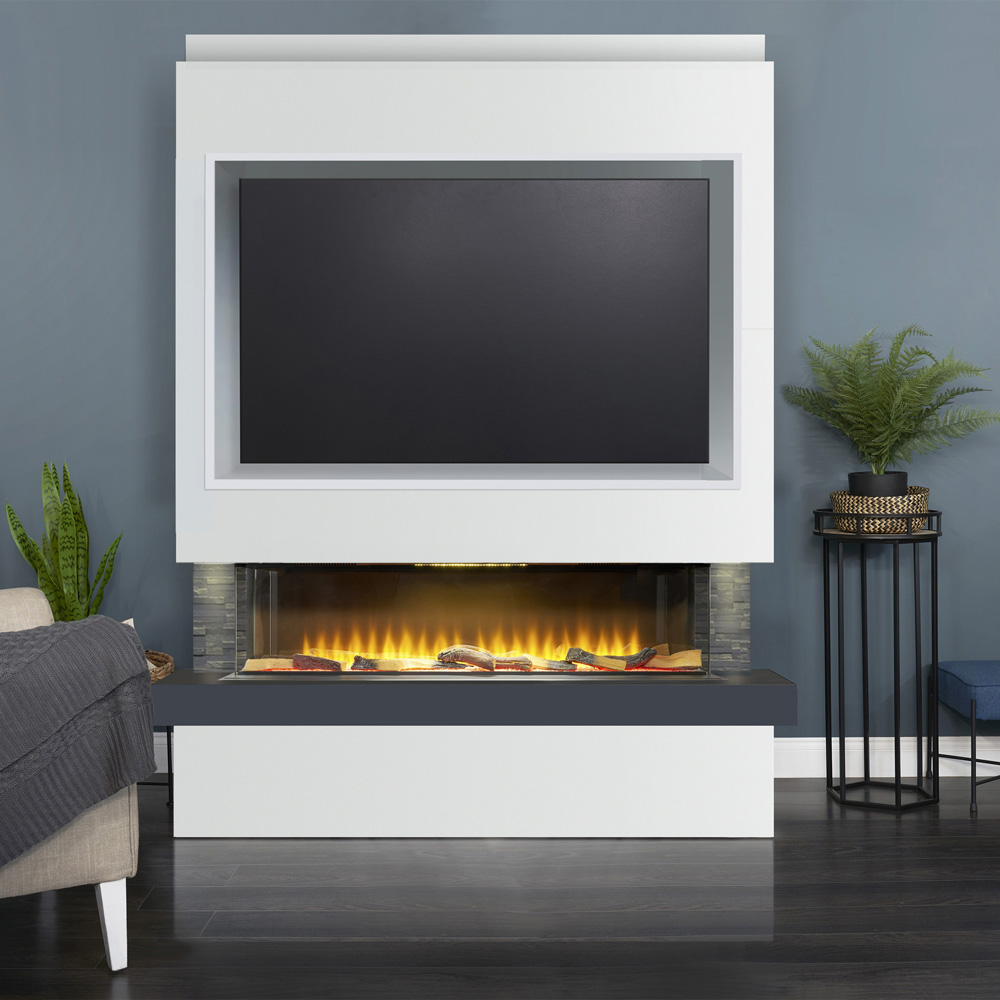 Adam Sahara Pre-Built Panoramic Media Wall 5 with TV Recess Image 2